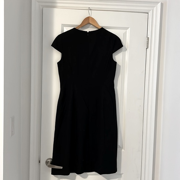 Anne Klein Black Cocktail capped sleeves Zip-Up white Lace Embellished Dress - Picture 4 of 5